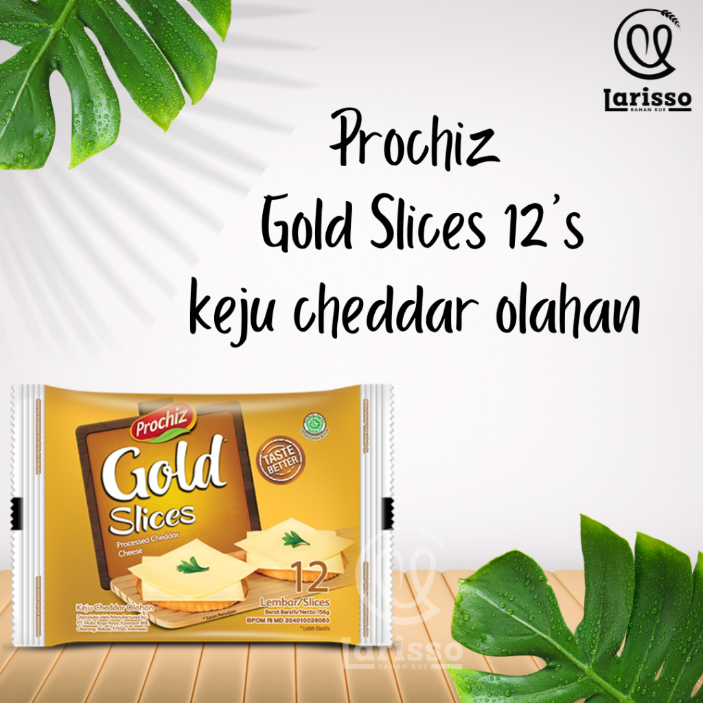 

PROCHIZ GOLD SLICES PROCESSED CHEDDAR CHEESE 12's KEJU CHEDDAR OLAHAN ISI 12 LEMBAR