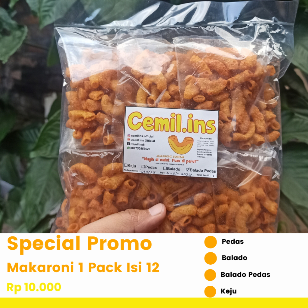 

CEMILAN MURAH MAKARONI GORENG BANTET 1 PACK (isi 12 Pcs)