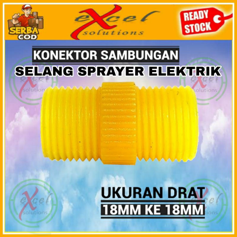 konektor sambungan selang sprayer elektrik drat 18mm