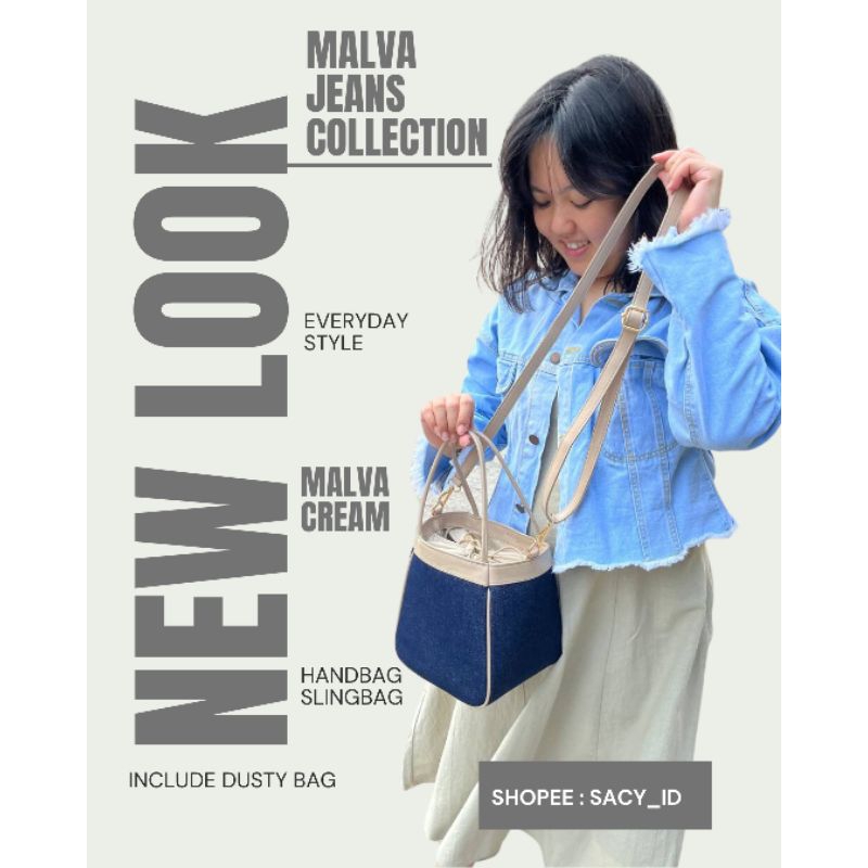 Malva Jeans collection by SACY / tas handbag wanita / tas korea /tas enji / vallice