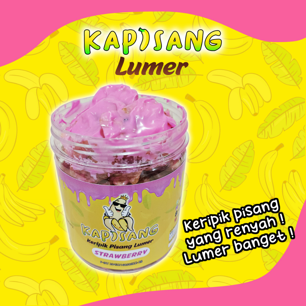 

Keripik pisang lumer kualitas PREMIUM KAPISANG Kripik Pisang Lumer strawberry stroberi cemilan