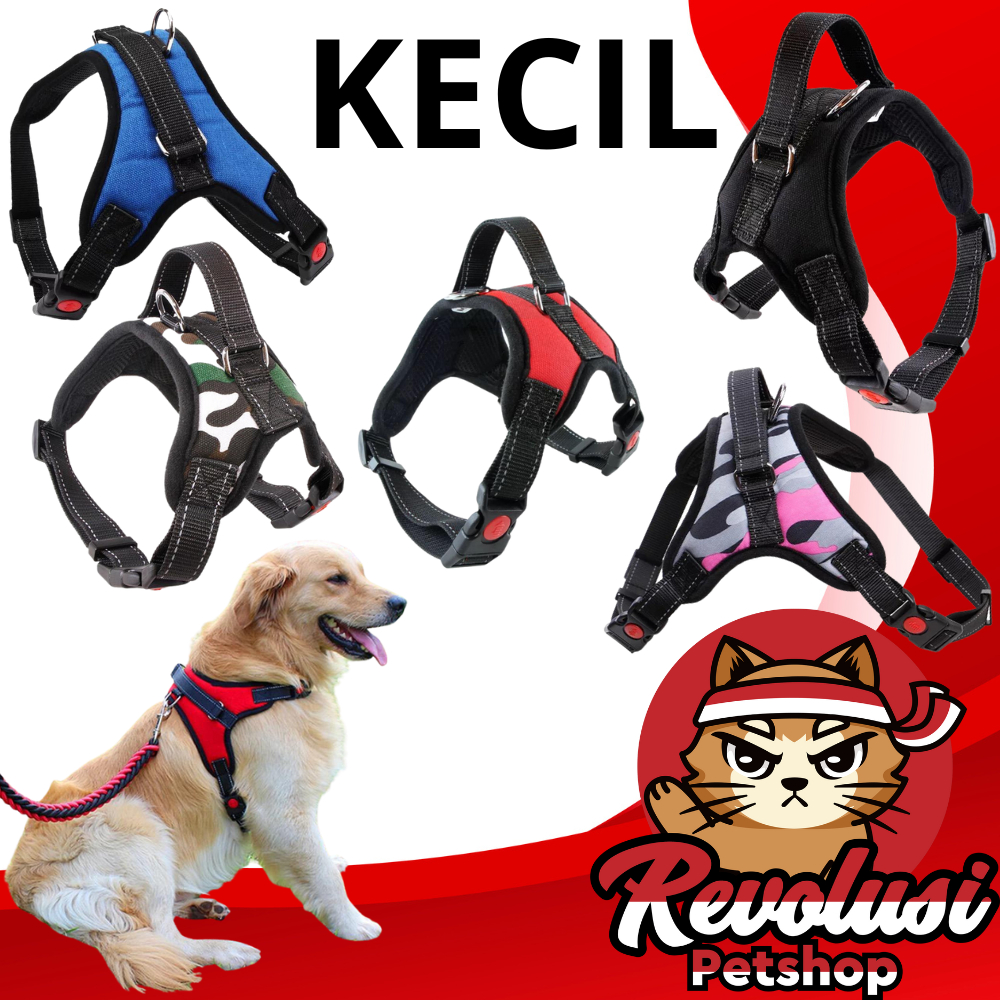 Harness Anjing K9 Anti Tarik – Rompi Anjing Adjustable S–XL, Kuat & Nyaman | Dog Vest Harness