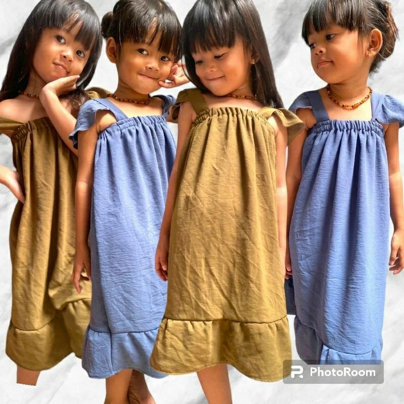 DRESS SABELA ANAK/ DRESS ANAK CRINKLE