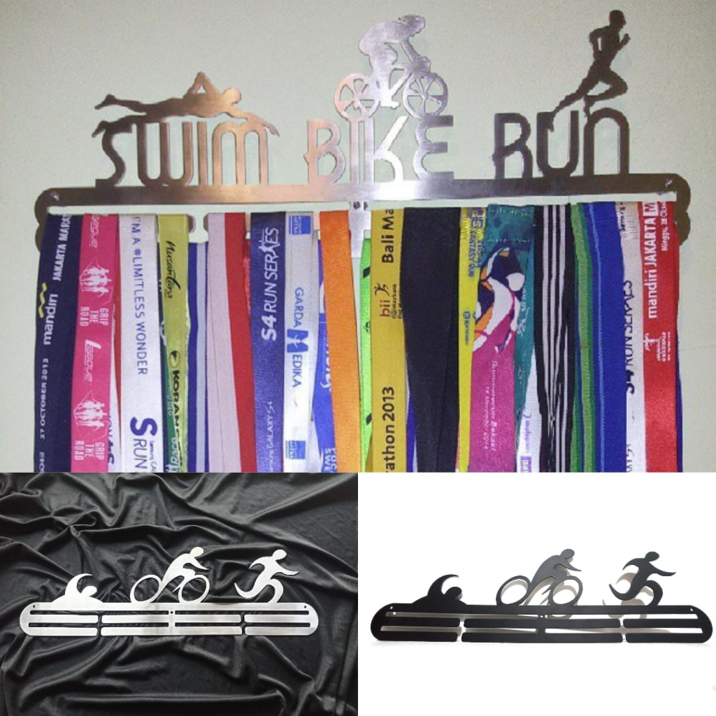 MEDAL HANGER - GANTUNGAN MEDALI - SWIM BIKE RUN TRIATHLON