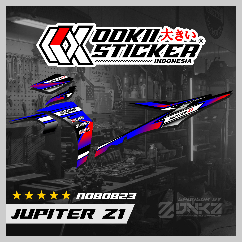 Stiker Jupiter Z1 Lagenda 115Z Jupiter RC Decal Striping Jupiter Z1 Premium Racing N080823 OOKII