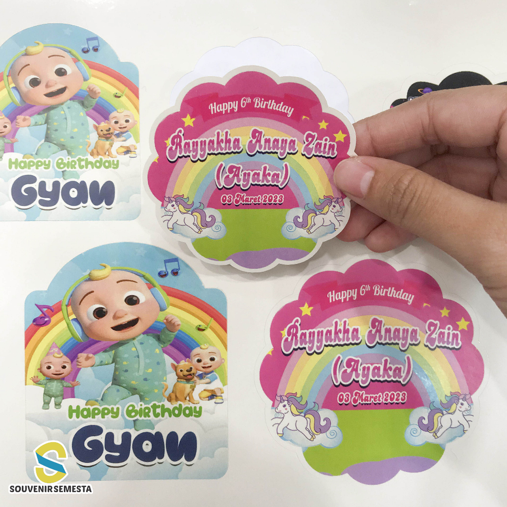 

[BEST SELLER PRODUCT STICKER ] Cetak Stiker Label BULAT/POLA CHROMO SUDAH CUTTING BISA BUAT ULANG TAHUN SOUVENIR