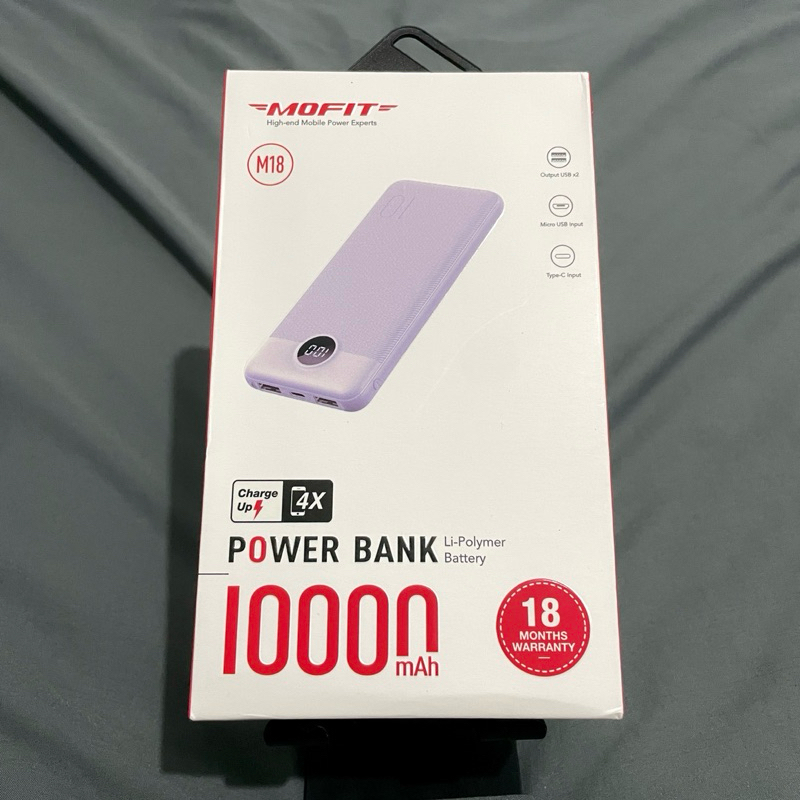 Powerbank MOFIT M18 10.000mAh LCD + Fast Charge Real Capacity NEW ORIGINAL