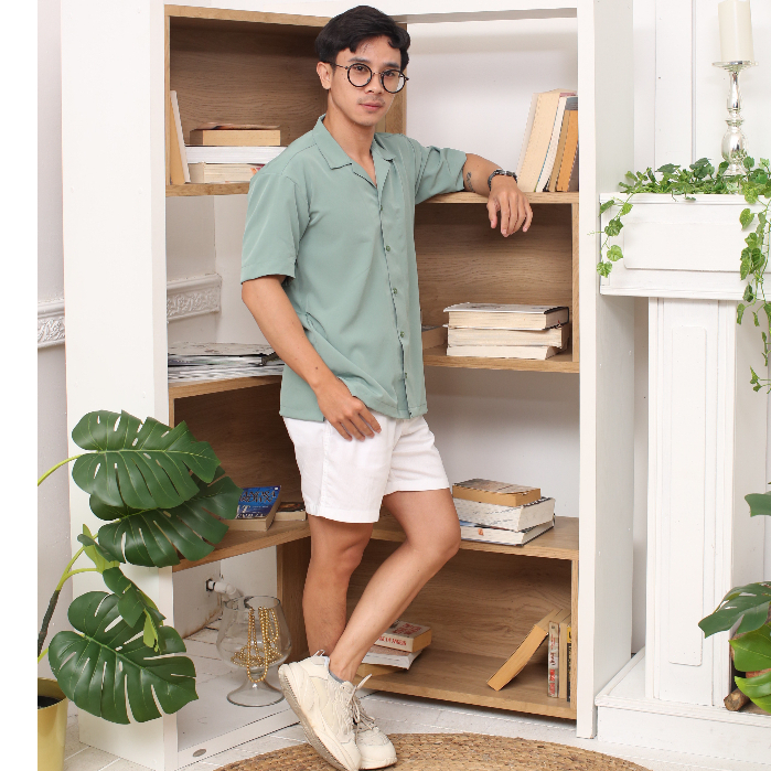 Barkha Kemeja Rayon Airflow Bowling Sage Green