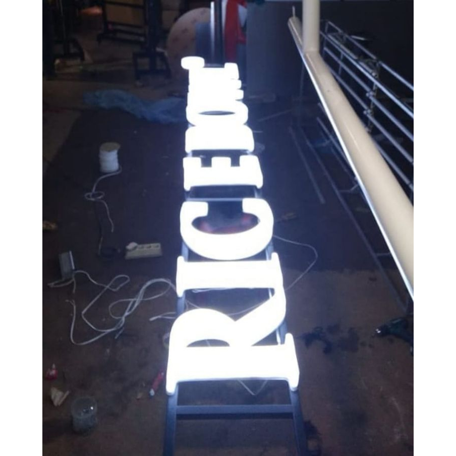 Huruf Timbul Akrilik LED | Neon Box Latter | Papan Nama | Papan Usaha LED Custom Backlight Acrylic