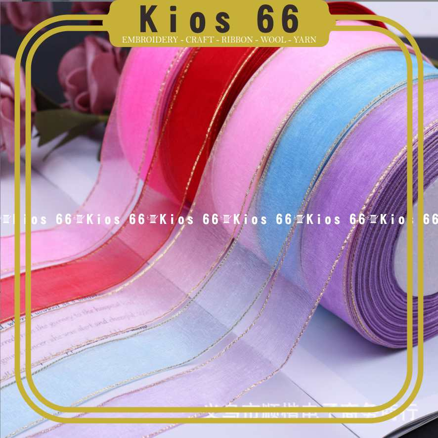 

Kios 66 - Pita Organdi List Mas 1,25cm Pita Transparan Organza