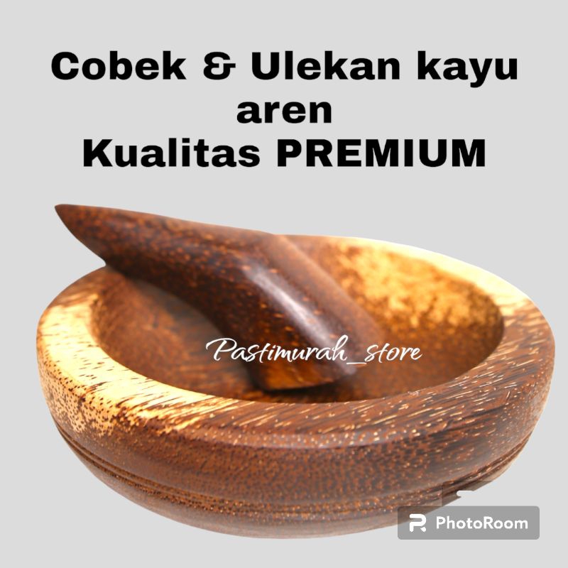 COBEK & ULEKAN KAYU AREN (1 SET) TERMURAH