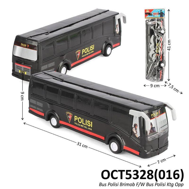 MAINAN MOBIL BUS POLISI - MINIATUR BIS BRIMOB DORONG ANAK