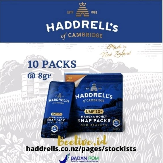 

QH Haddrells Snap Pack Manuka Honey UMF 10+ Travel Sachet On The Go