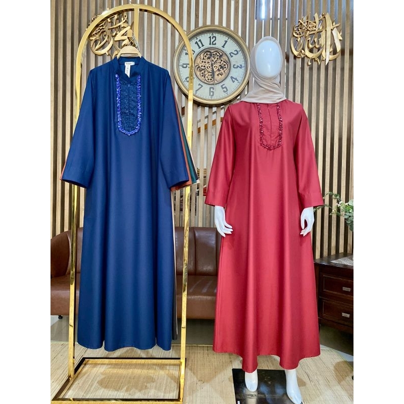Terbaru , Gamis Sosialita Batu Payet , Original Kamari , Katun Toyobo , Gamis Casual Cantik Wanita.