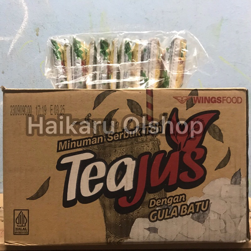 

Teajus/Teh jus/Tea Jus Gula Batu Renceng Isi 10 Pcs Pembelian Minimal 3 Renceng