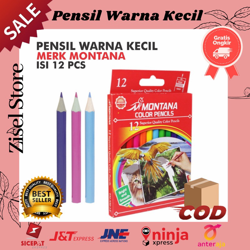 

PENSIL WARNA MONTANA KECIL 12 PCS Colored Pencils Montana