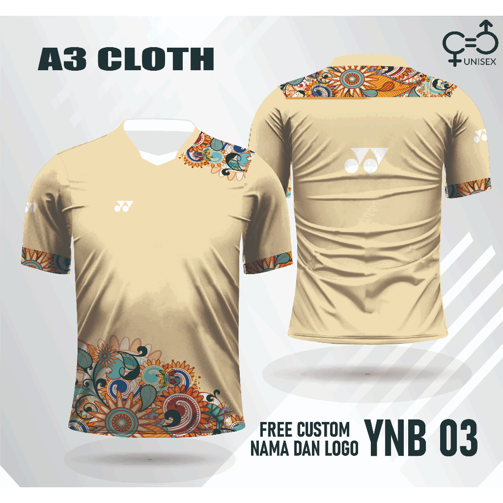 Tshirt Jersey Yonex Batik New/Kaos Jersey Batik/Kaos Olahraga New Free Custom