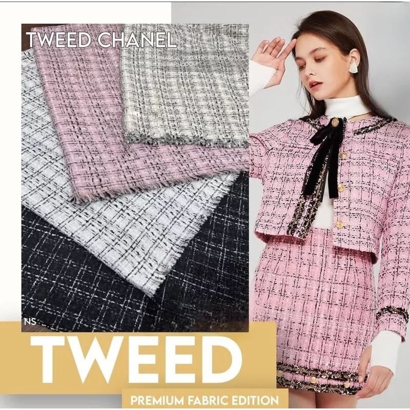 Tweed Import Premium Import/kain Tweed/Bahan Tweed