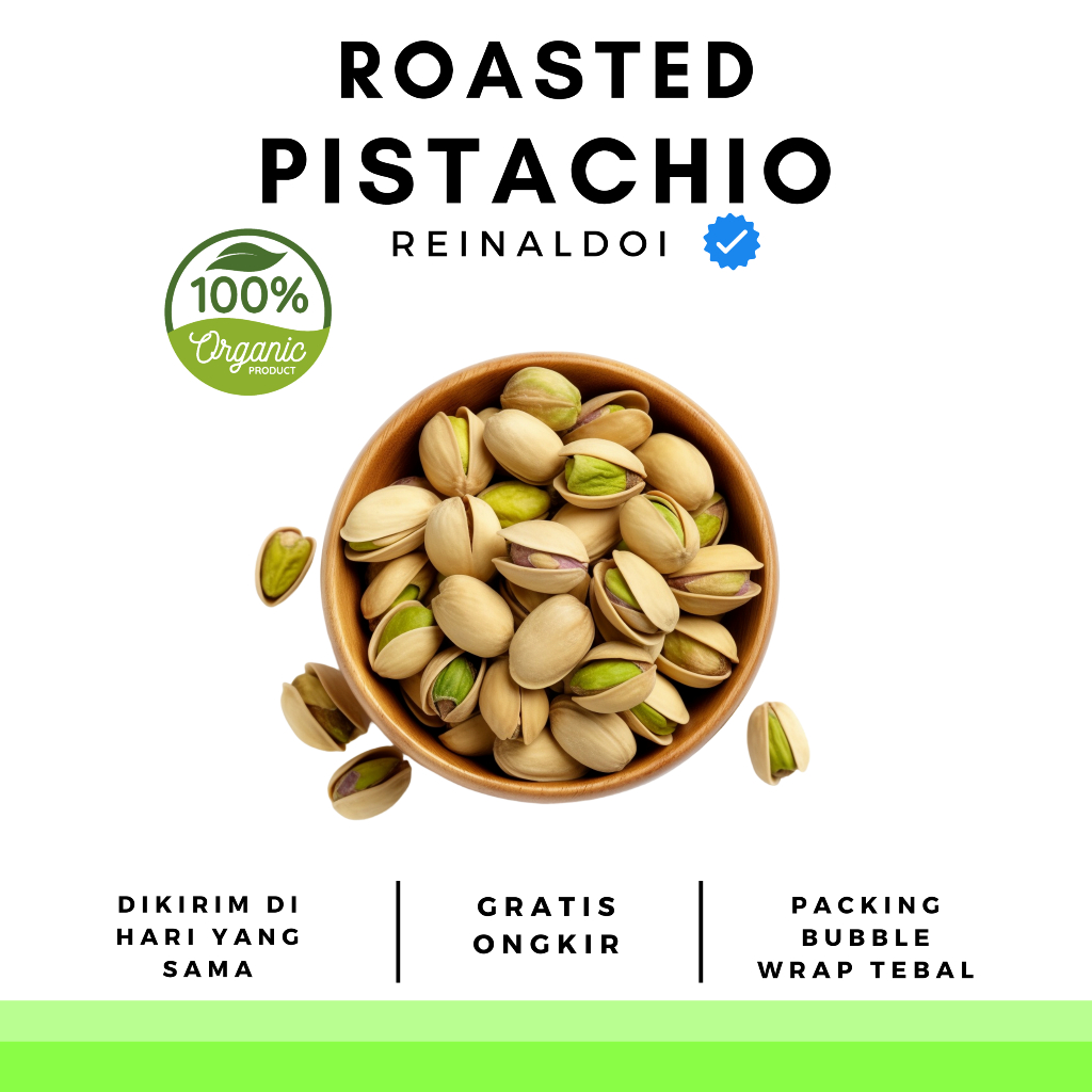 

Pistachio Roasted Panggang Salted 100 GR