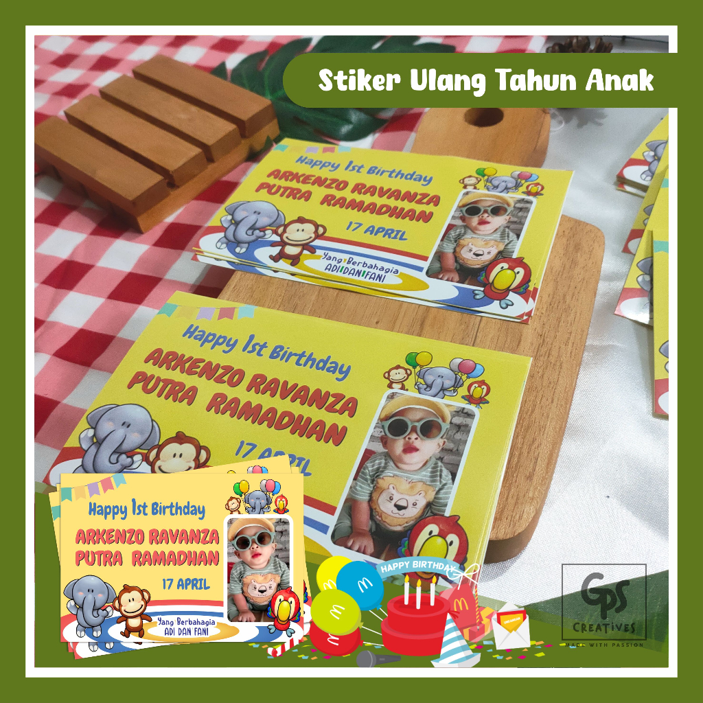 

Stiker Ulang Tahun Anak Sticker Birthday Ultah Boy