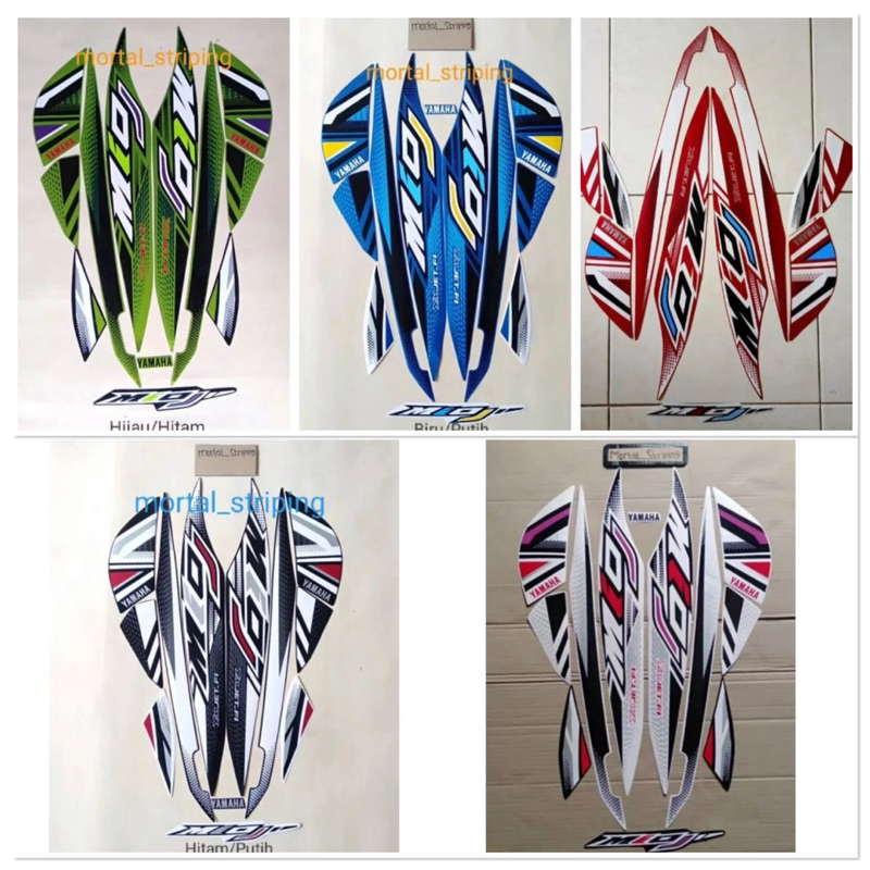 STRIPING STIKER MIO J TAHUN 2012 LIS BODY MOTOR YAMAHA MIO J 2012