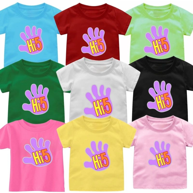 kaos oblong anak-anak pemotif (HI5)HI FIVE