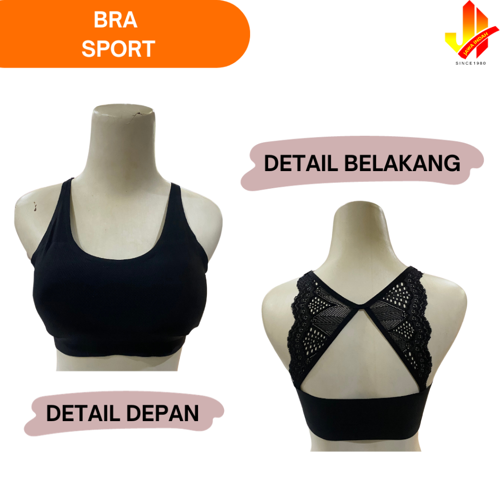 BRA BH BUSA SPORT TANPA KAWAT / BRA TANPA PENGAIT KUPU KUPU PER PCS