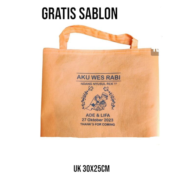 tas spunbond 30x25 murah