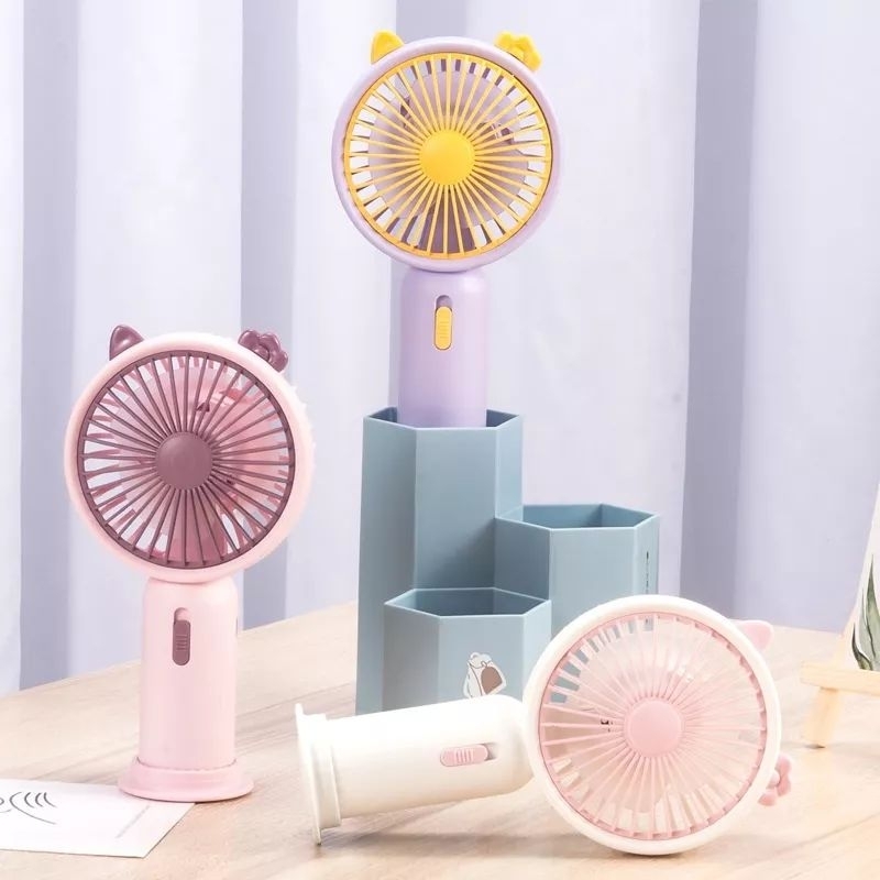 L96 Kipas angin portable motif pita kipas mini kecil charger