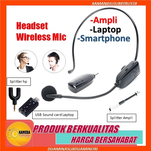 Mic Clip On Wireless Clip On Mic Wireless Profesional Untuk Imam Masjid Teaching Voice Call Center