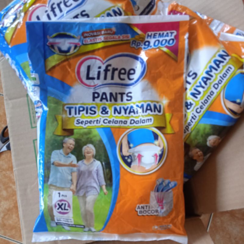 Lifree pants sachet popok dewasa renceng (4 sachet) M L XL