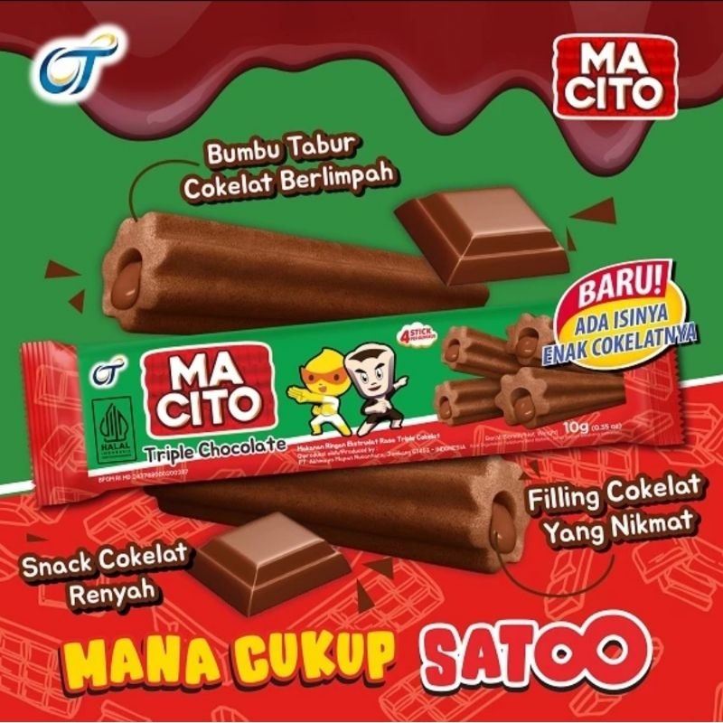 

Macito Triple Chocolate 10GR (1 Box @10pcs)