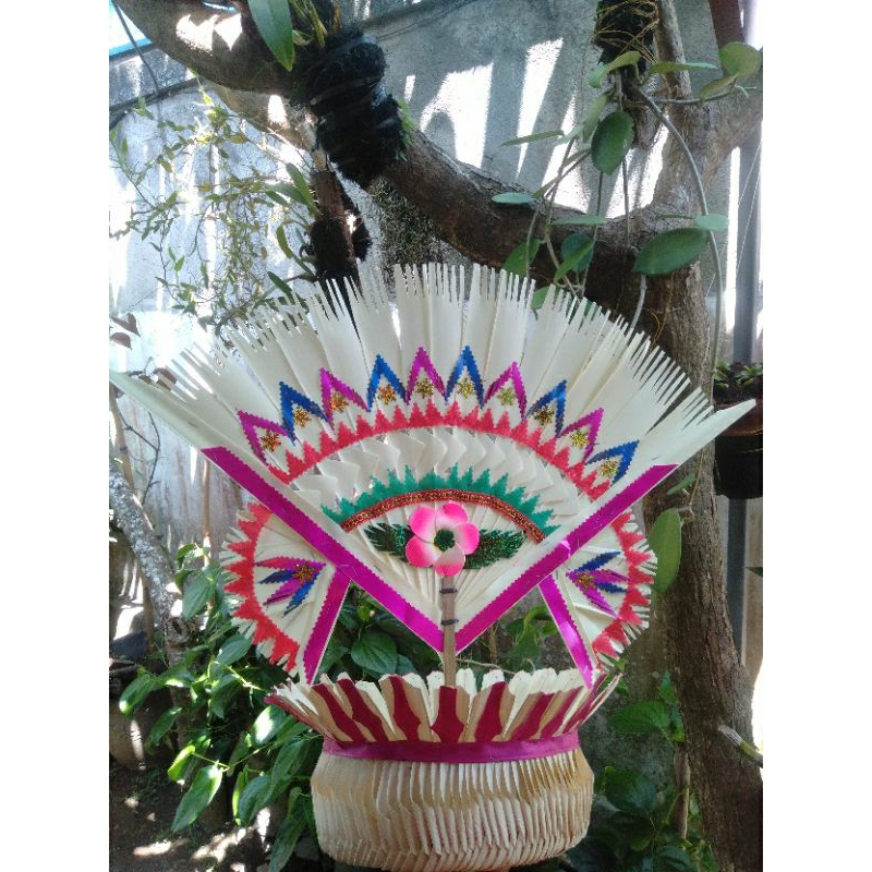 canang bundar gebogan set cili