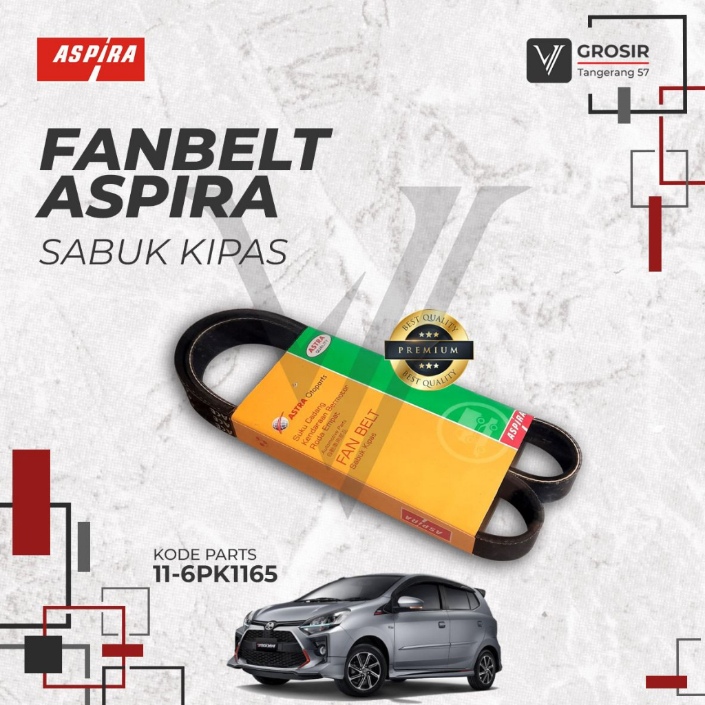 Aspira Fanbelt Agya Ayla 1200cc 6PK1165 V-Belt