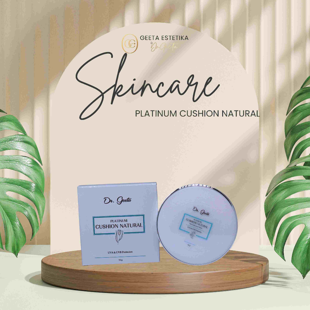 Dr. Geeta Platinum Cushion Natural – Cushion Foundation dengan Natural Coverage | UV Protection
