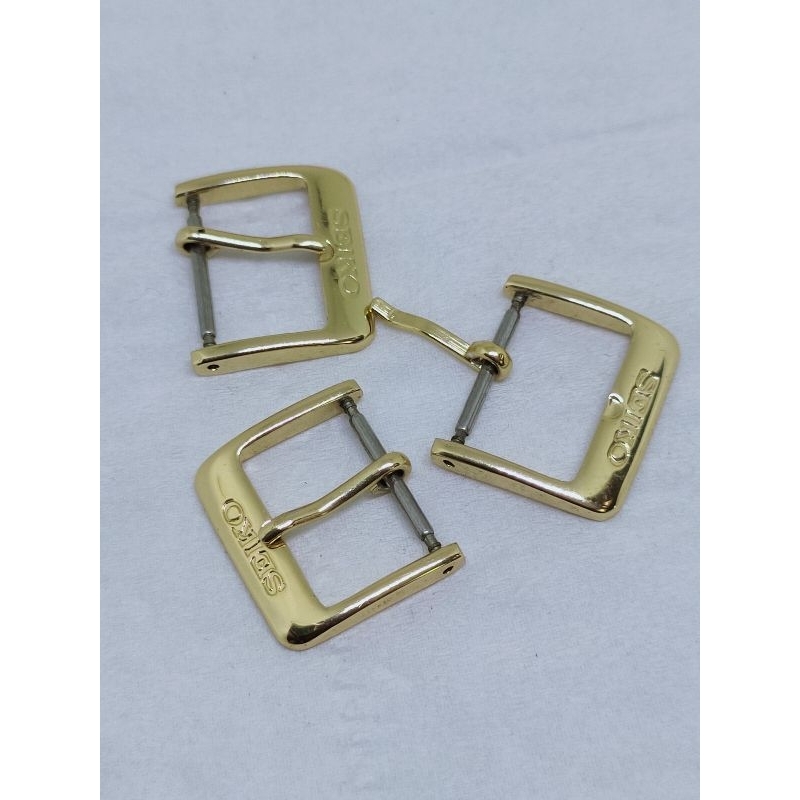 Seiko buckle 16mm leather strap pengait strap kulit jamtangan seiko vintage NOS part arloji lawas ja