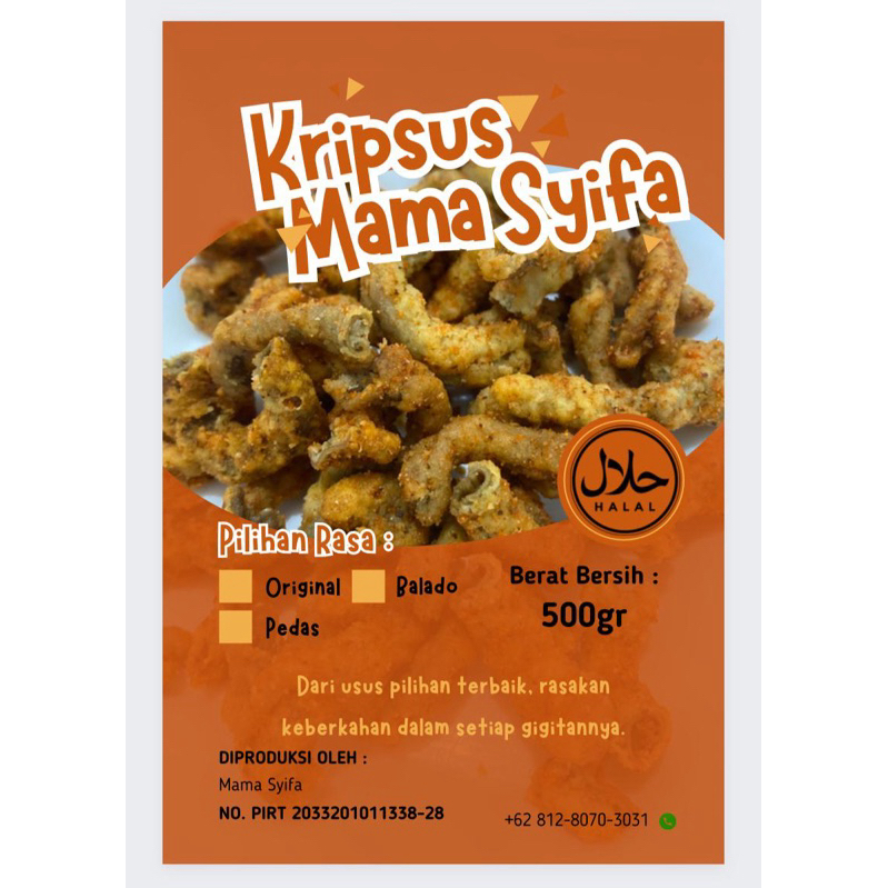 

Kripsus || Usus Crispy by Mama syifa 250g