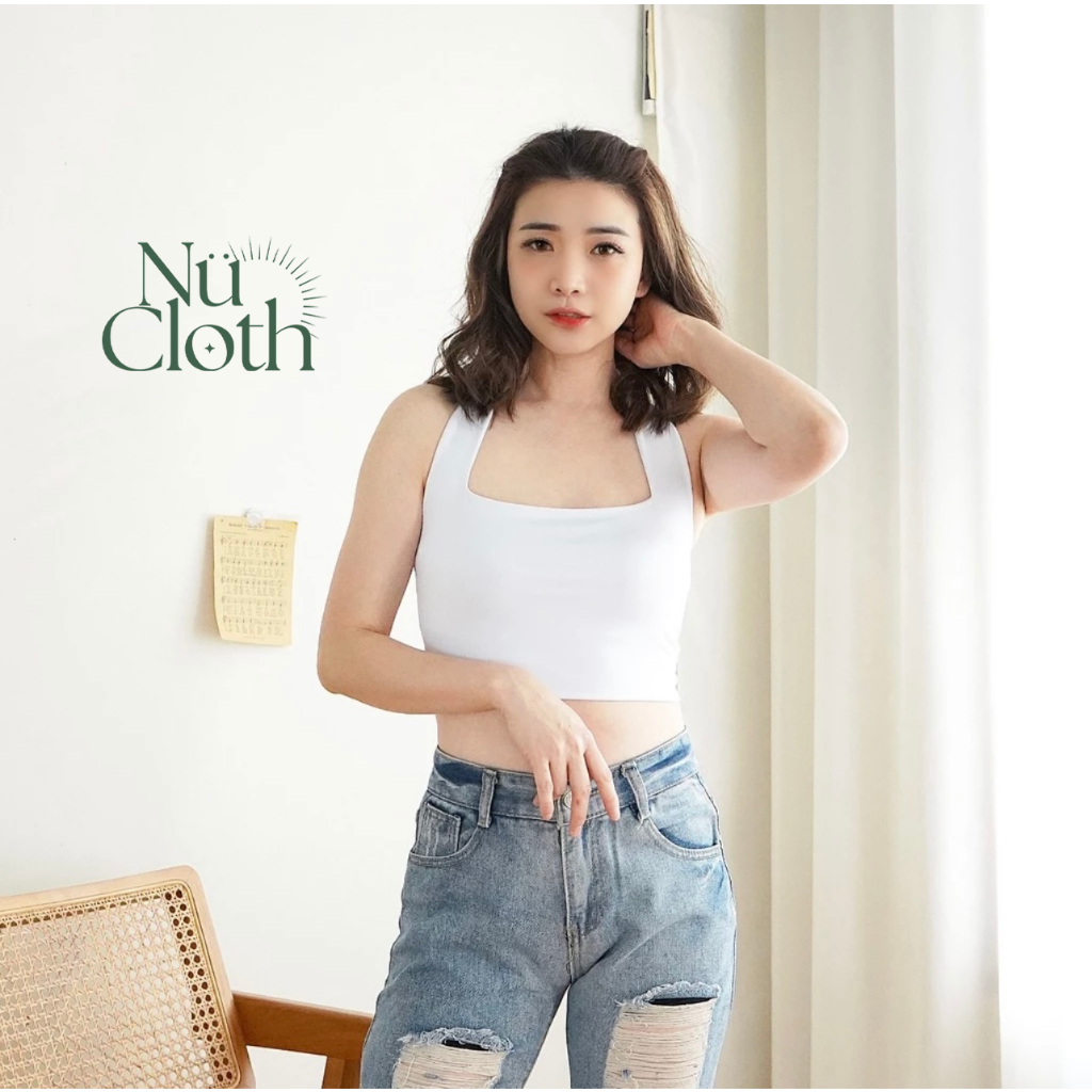 Nü Cloth - Halter Tank Top Crop Top Korea Wanita HT