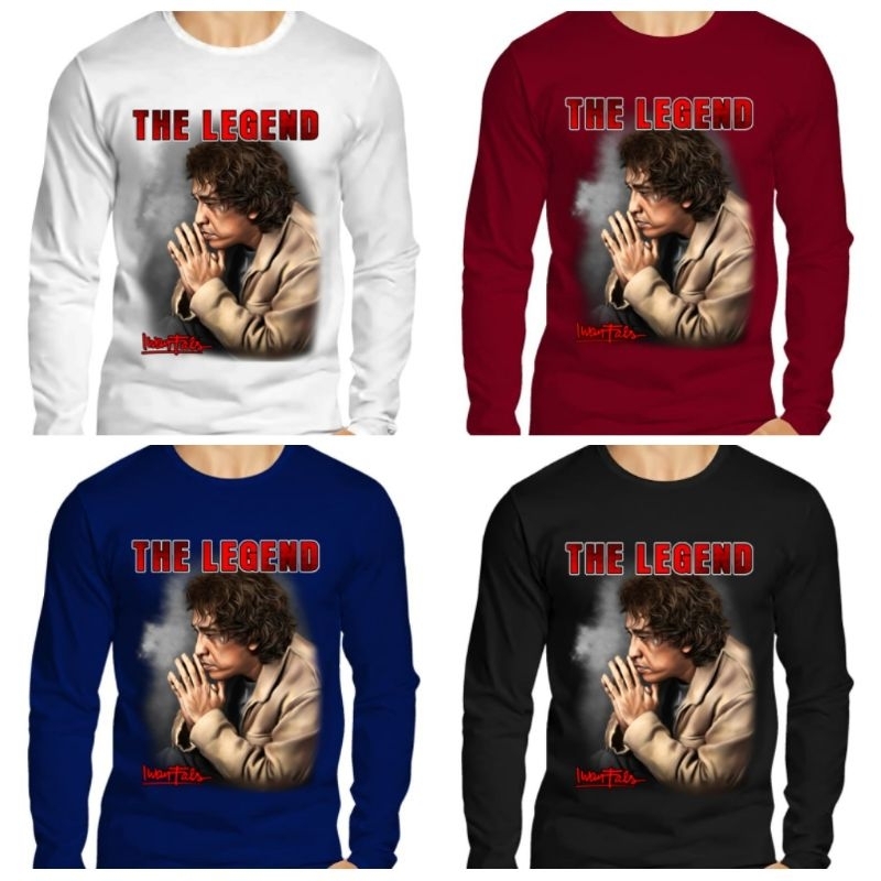 KAOS DISTRO KAOS ATASAN T-SHIRT COWOK LENGAN PANJANG UKURAN JUMBO GAMBAR IWAN FALS LEGEND MOTIF DIGI