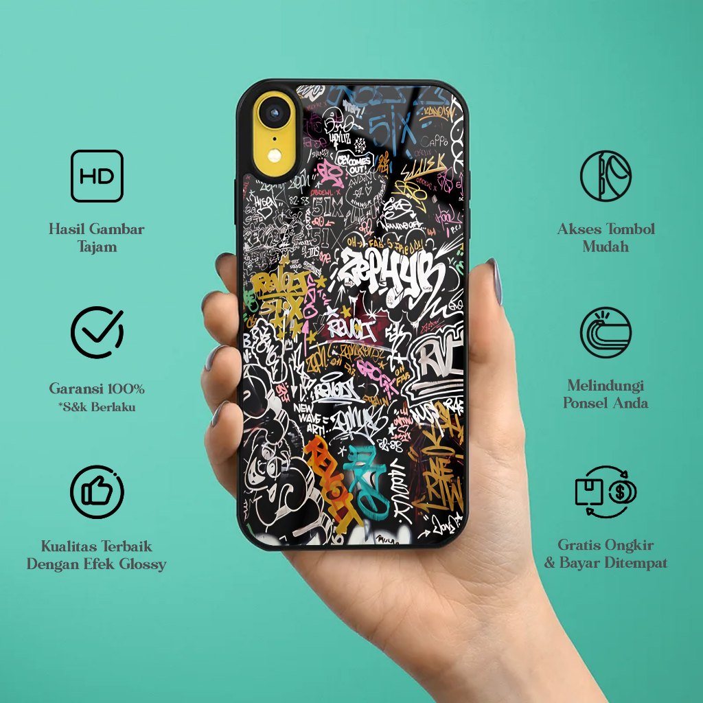 Case SAmsung S8 S9 S10 NOTE 10  Casing Hp SAmsung S8 S9 S10 NOTE 10 [ GRAFITTY ] Case Hp Samsung Cus