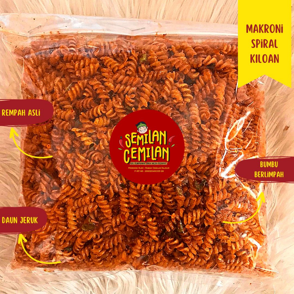 

MAKRONI SPIRAL KILOAN / MAKRONI SPIRAL REMPAH DAUN JERUK / semilan cemilan