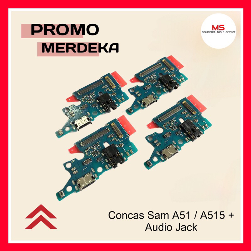Konektor Cas Charger Samsung A51 A515 + Audio Jack ORI