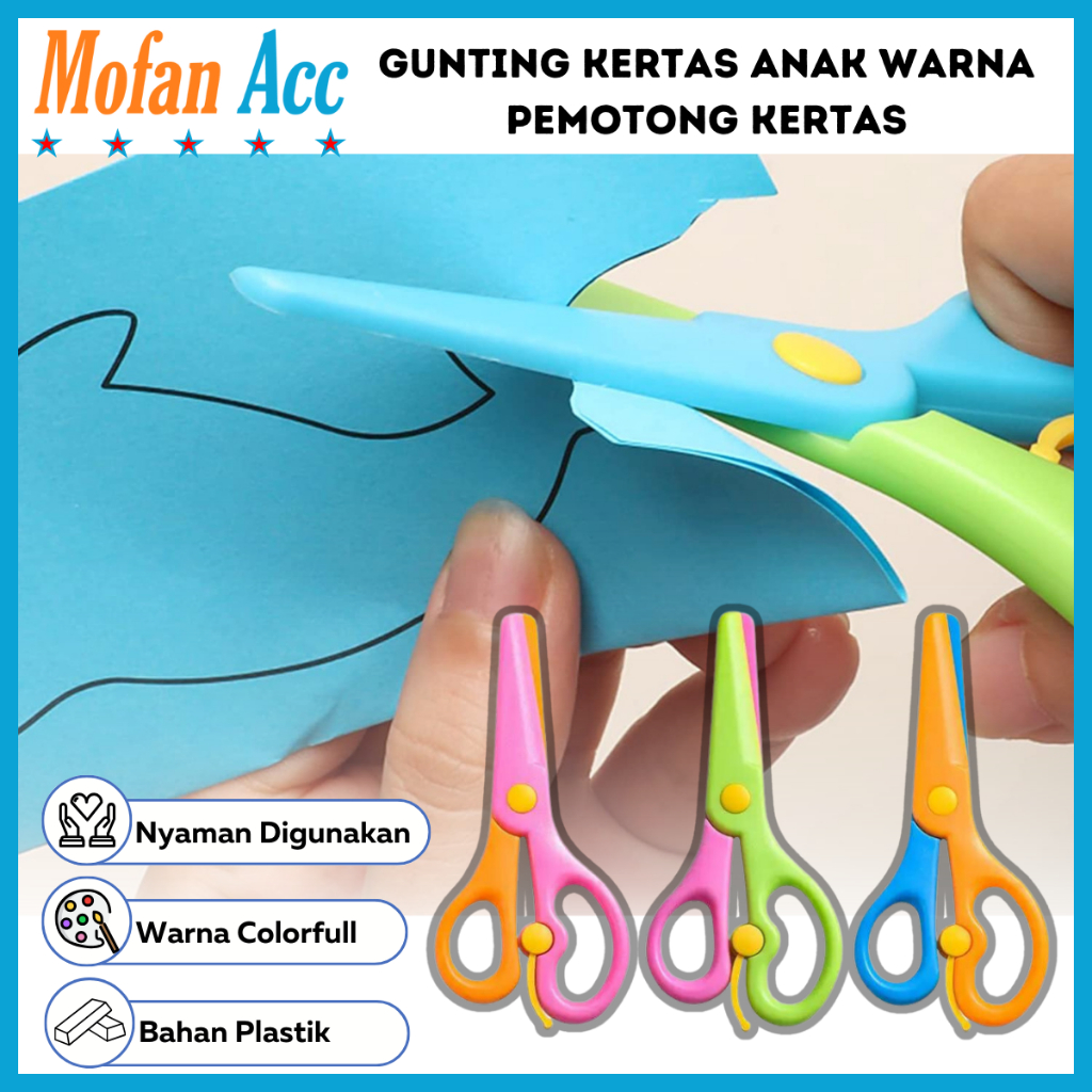 

Gunting Kertas Anak Warna Karakter Polos Ujung Bulat Tumpul Safety Plastic Rounded Scissors Kids Safe / Alat Pemotong Kertas Buku Origami Bahan Plastik / Gunting Kertas Colorfull Aman Untuk Anak / Perlengkapan ATK Sekolah Anak TK SD Playgroup Kantor