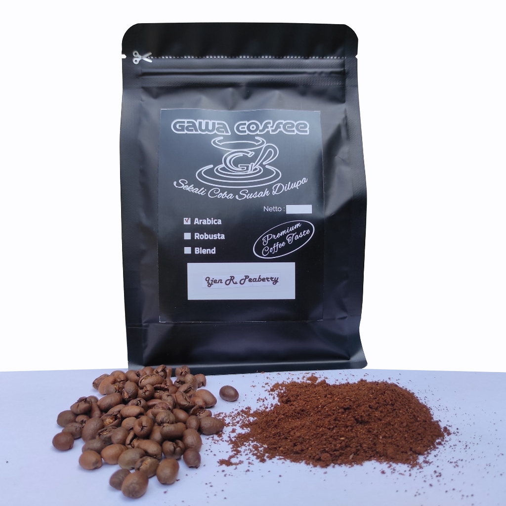 Kopi Arabica Ijen Raung Peaberry (Kopi Lanang) Single Origin Spesialti Premium Coffee Kopi Murni Kua