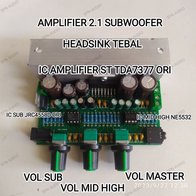 Amplifier TDA7377 ASLI power amplifier 2.1 subwoofer 40w stereo 2x20w ic ne5532 ic jrc4558d asli low