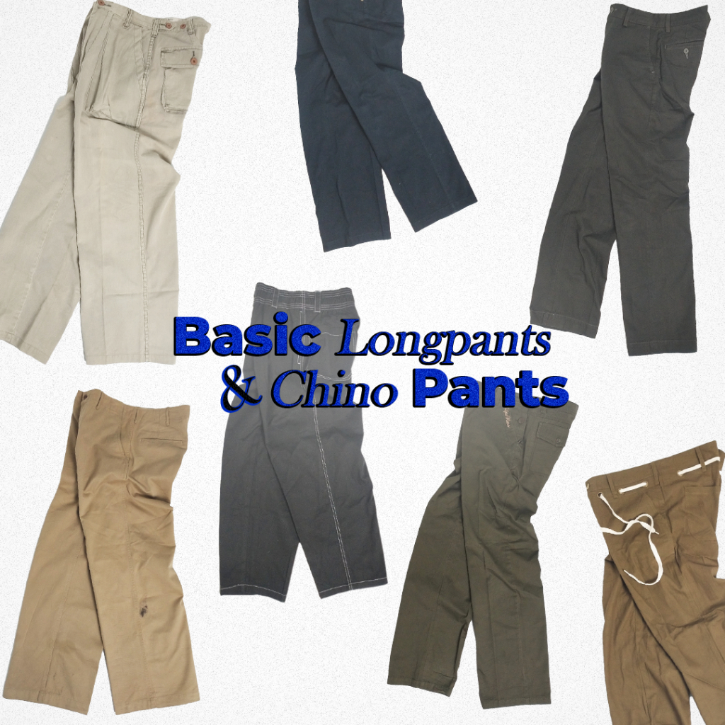 Chino pants - Longpants Chino / Celana Bahan Basic Reguler - Celana Thrifting - HUMANSTYLING