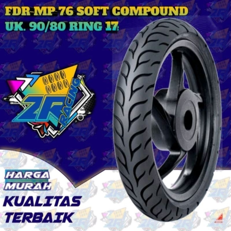 BAN SOFT COMPOUND FDR MP 76 UK. 90/80 -17 TUBELESS MOTOR SUPRA JUPITER FU