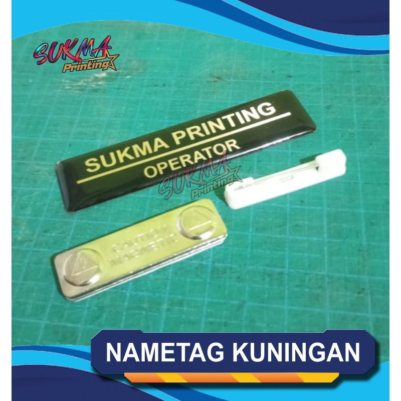 

NAMETAG KUNINGAN / NAMA DADA KUNINGAN RESIN BISA SATUAN