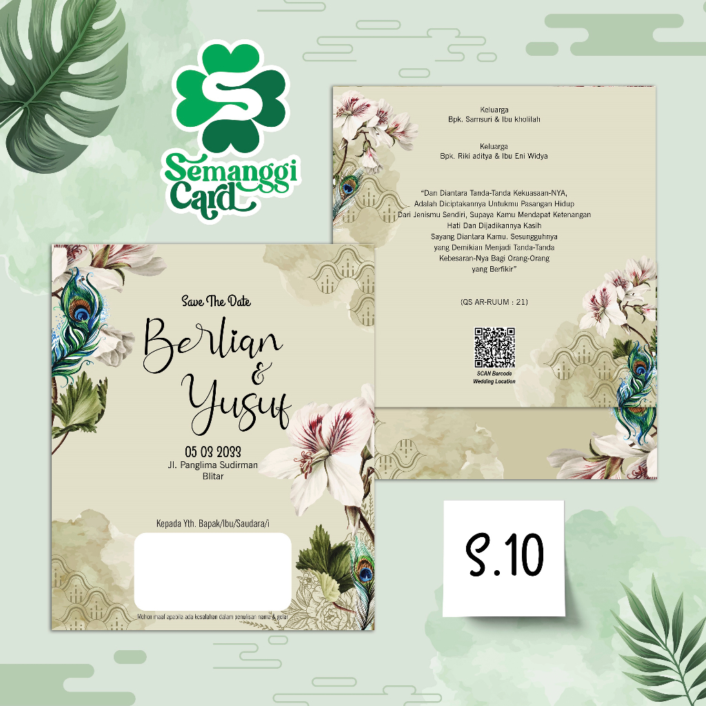 

Undangan pernikahan S.10