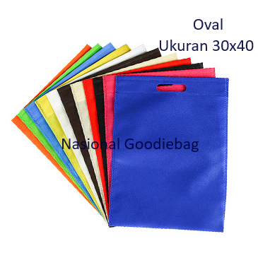 

Tas Spunbond Oval uk 30x40 eGoodybag Laken Ekonomis Polos Tebal 65 GSM